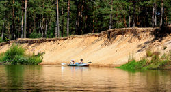 Vilija river. Summer travel.