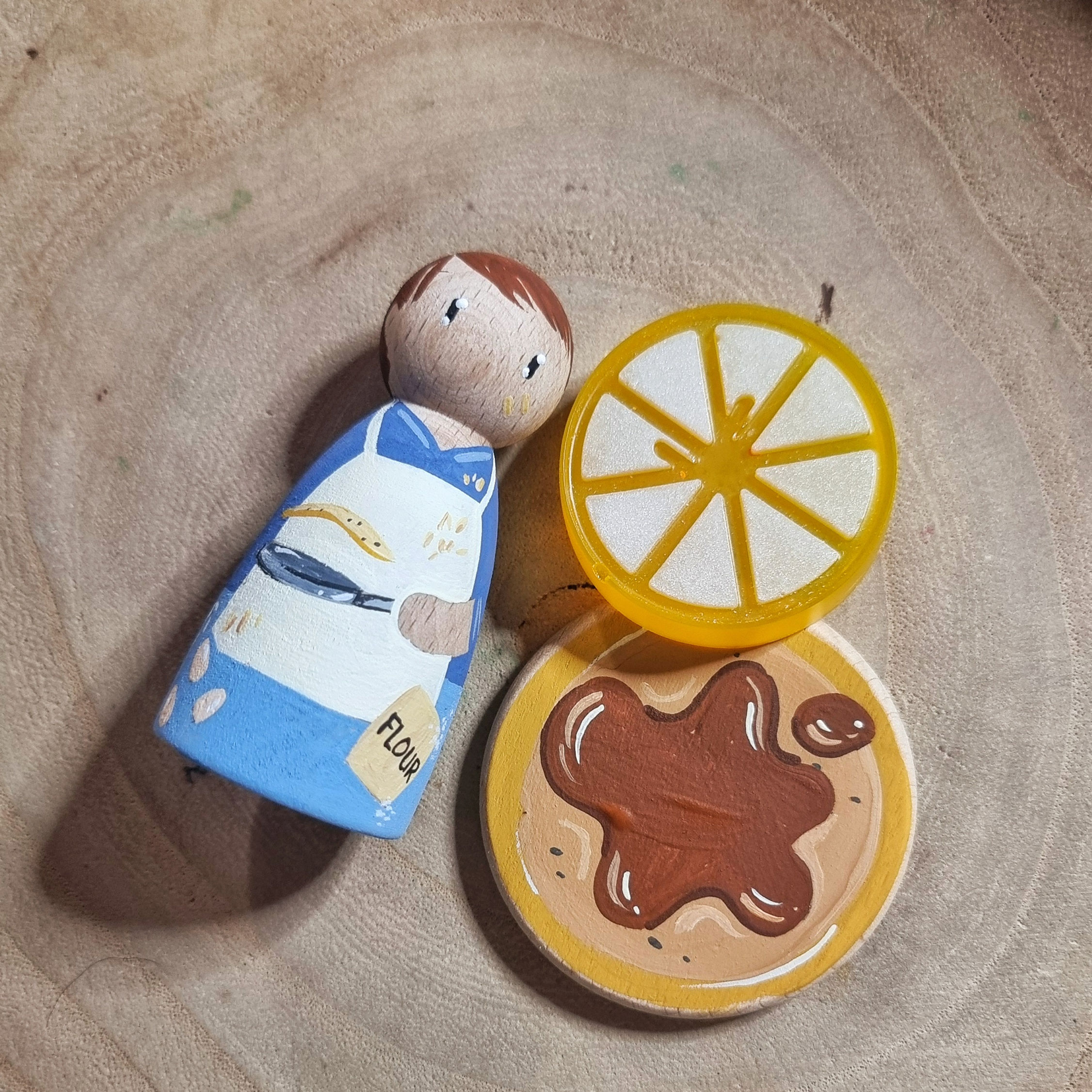 Pancake day peg doll