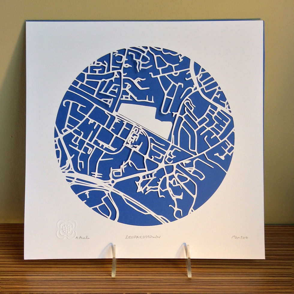 Thumbnail: Leopardstown papercut artwork