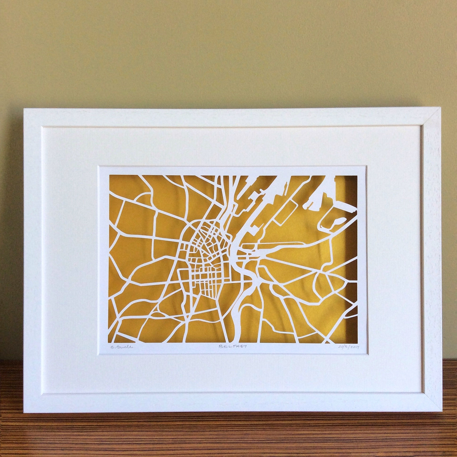 Belfast papercut map