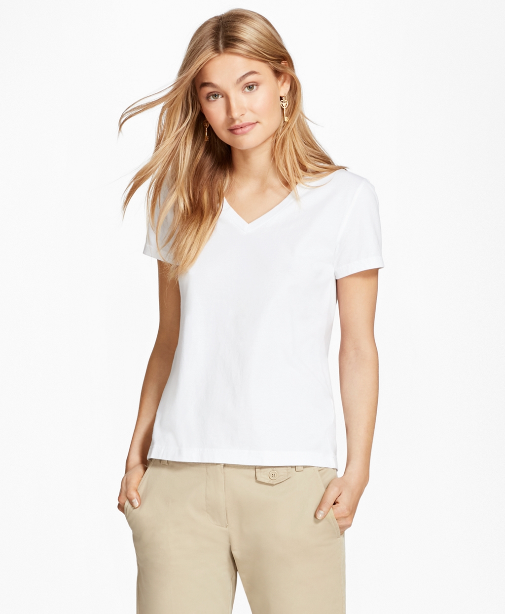 TSHIRT BLANCA CON PANTALON DRIL KAKI