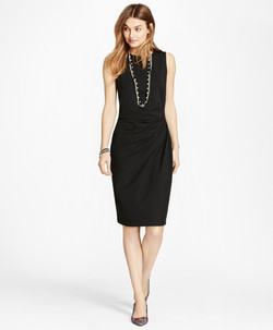 VESTIDO NEGRO DAMA CON DRAP