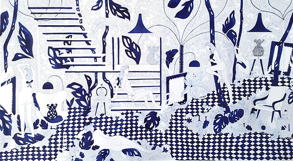 Parc naturel régional du Luberon_£1200_53x30cm Indian ink on cartridge.jpg