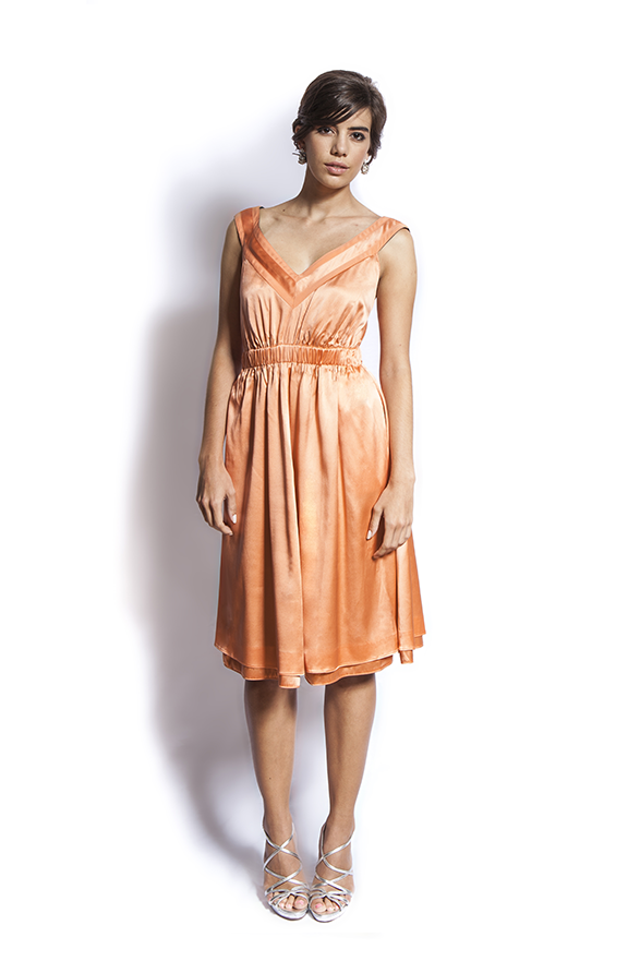 dk1204G woven back reversible cocktail dress