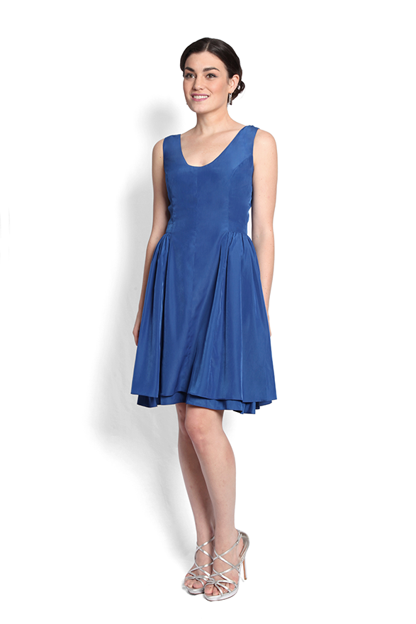 dk1404G sleeveless scoop reversible cocktail dress