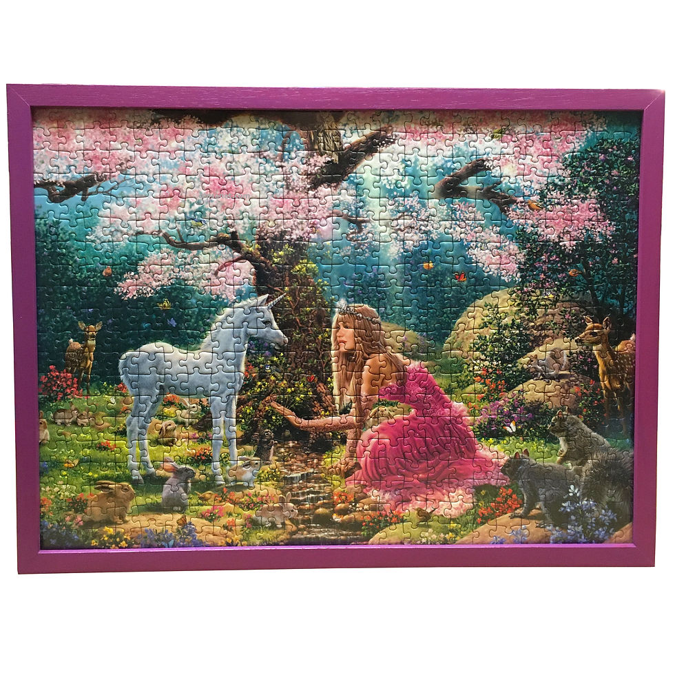 Thumbnail: puzzle için ahşap çerçeve ve mat cam