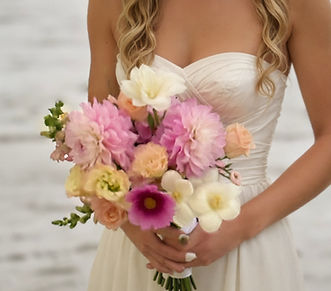 Bridesmaid bouquet in stunning pinks