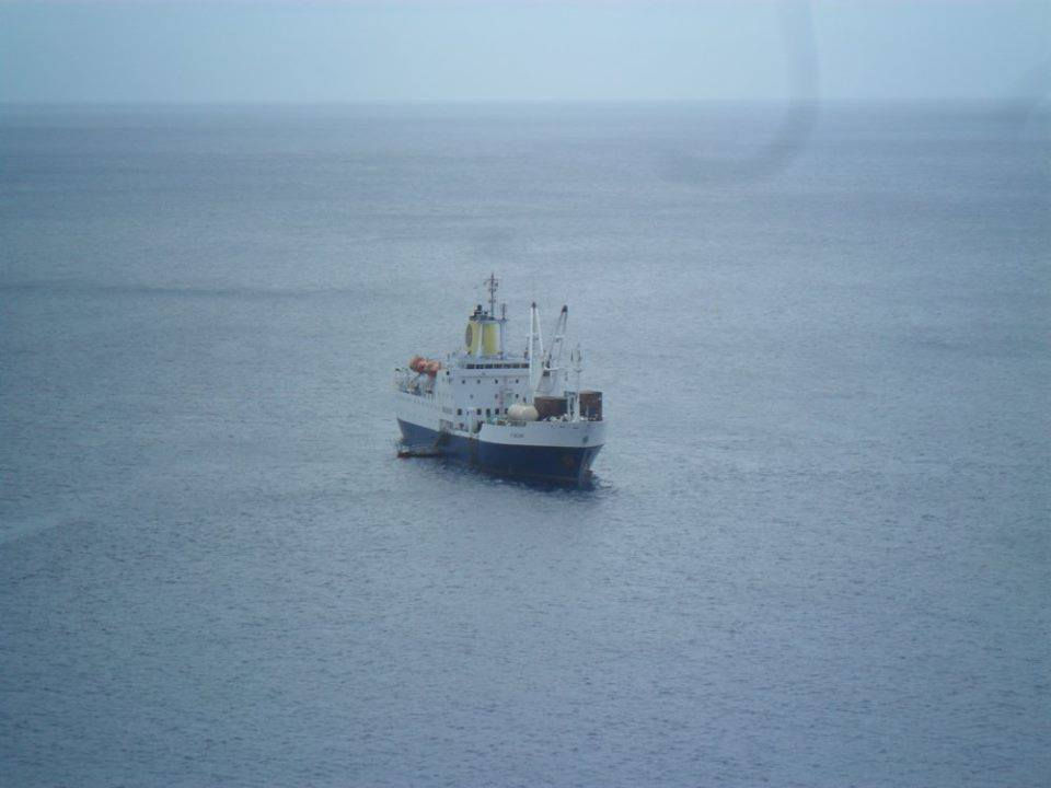 RMS seen from Island