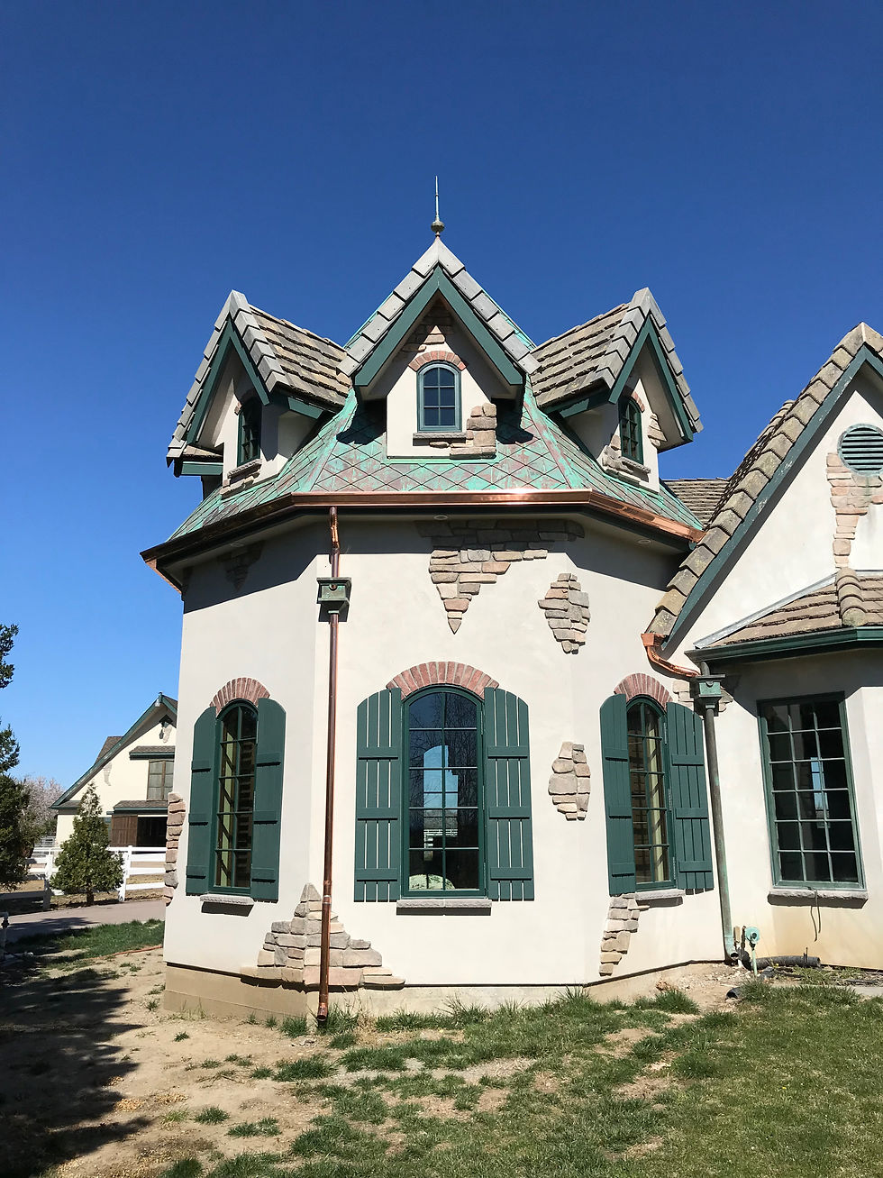 Tower With Custom Diamond Copper Roof 