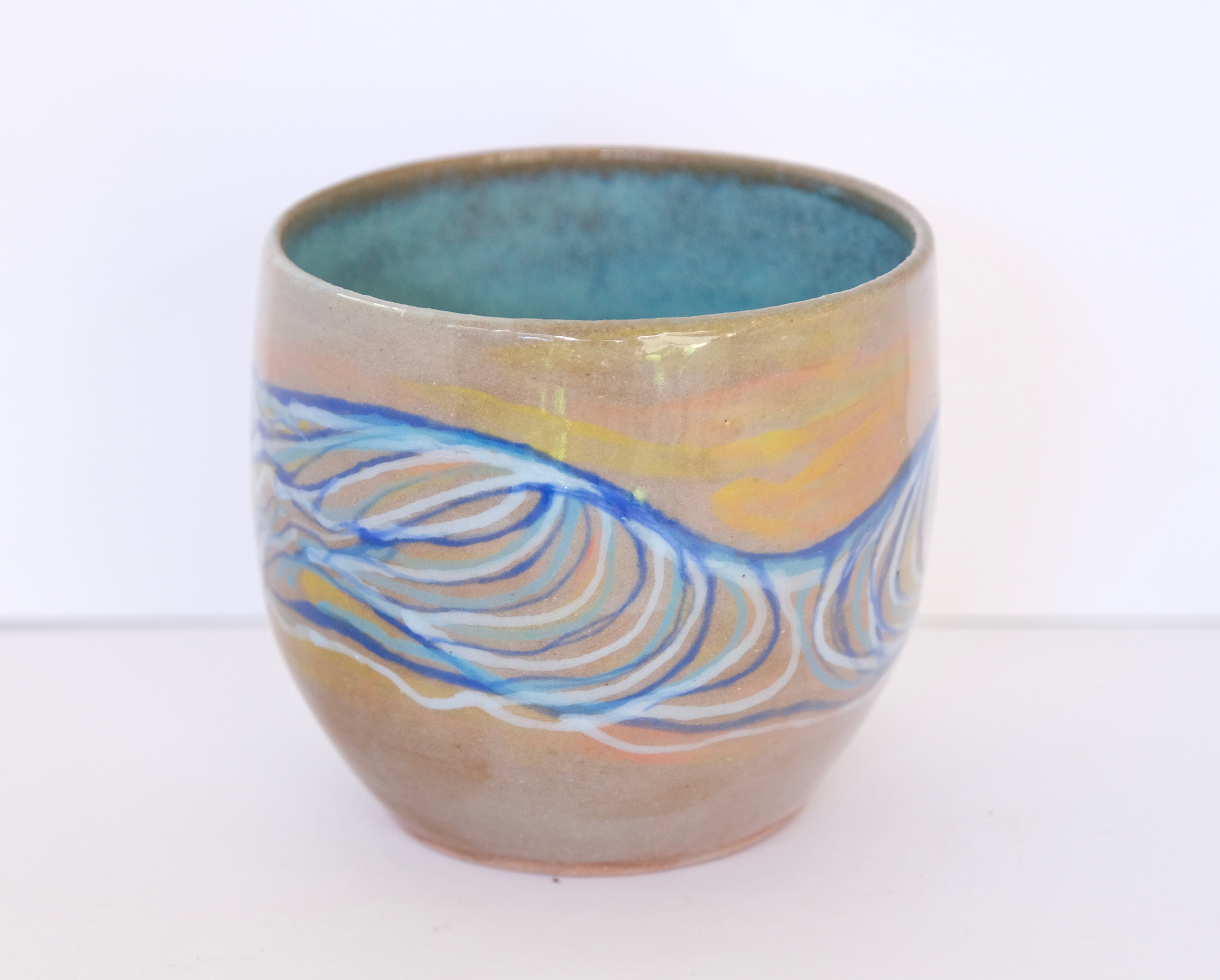 Sea Foam Sunset Waves Cup