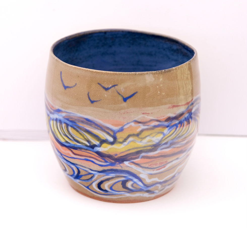 Thumbnail: Earthy Sunset Waves Cup 1