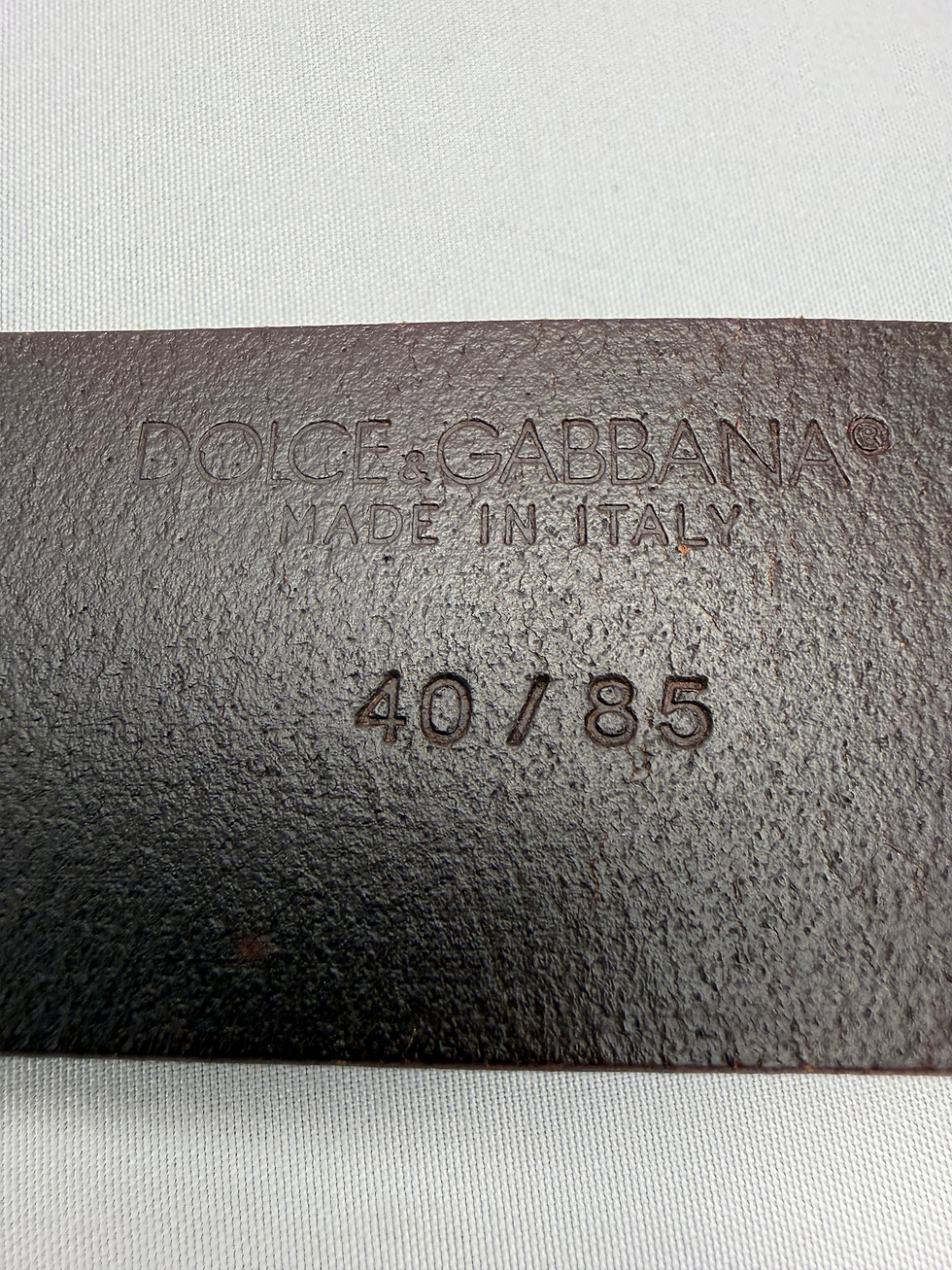 Thumbnail: Dolce & Gabanna Belt, brown leather, preowned,  silver tone 