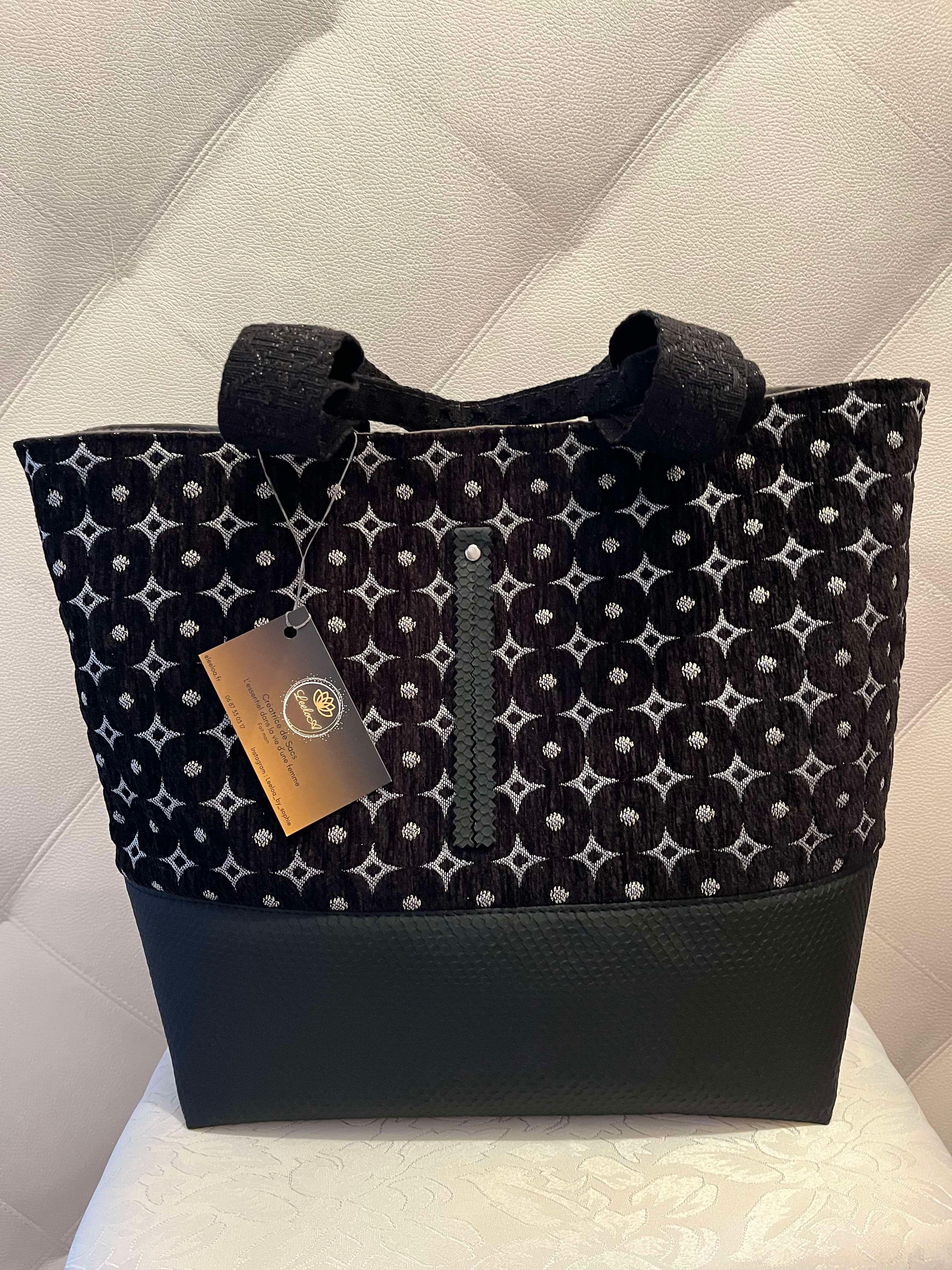 PETIT CABAS "VELOURS ETOILÉ" - LEELOA