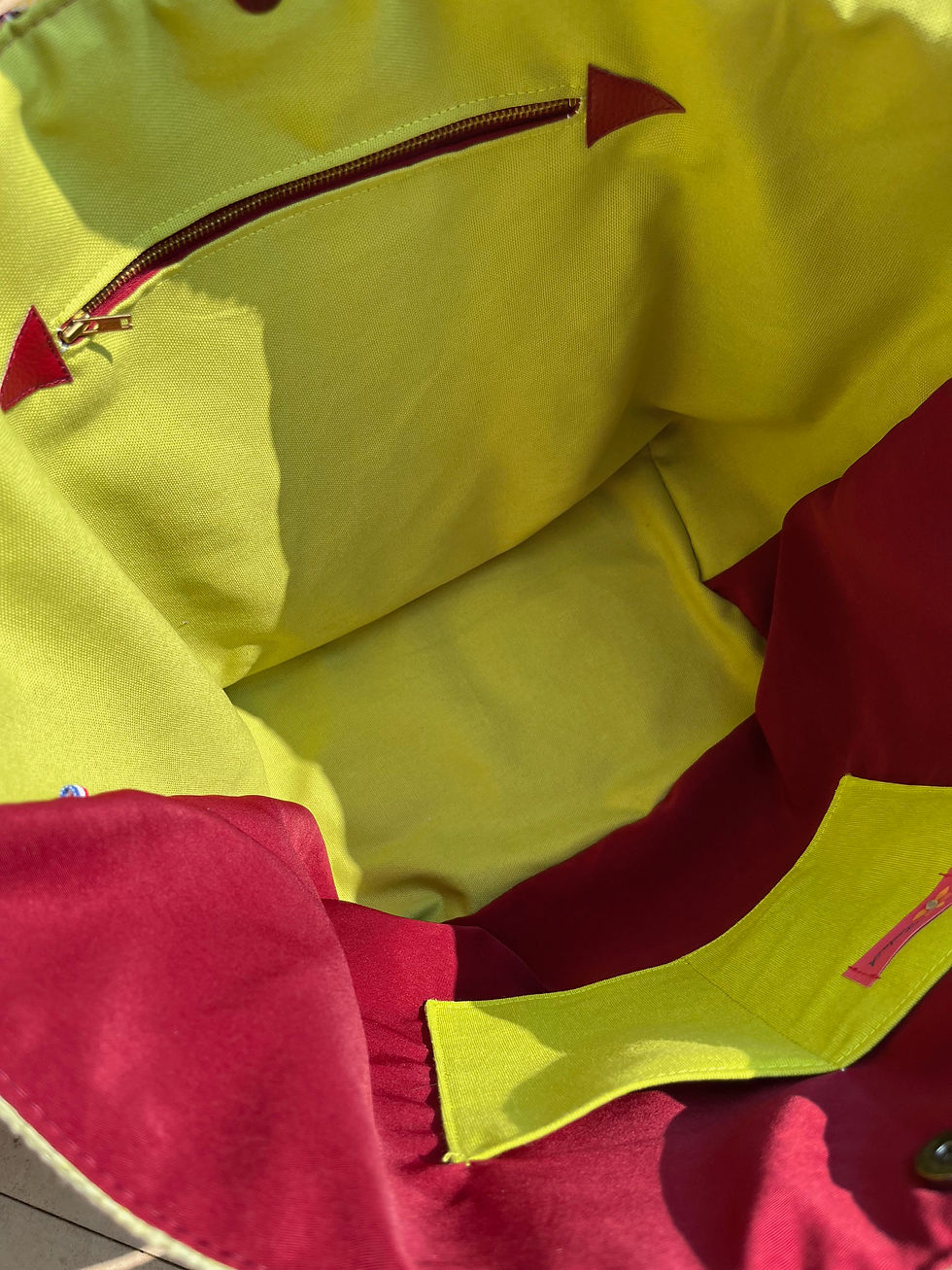 Miniature : SAC CABAS JAPONAISE ROSE - LEELOA - MAROQUINERIE