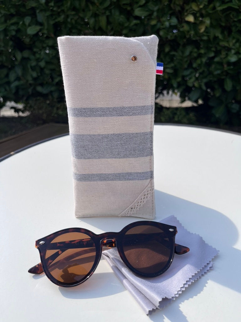 Etui lunettes "Perle d'Ecume" - LeeloA - Fait main