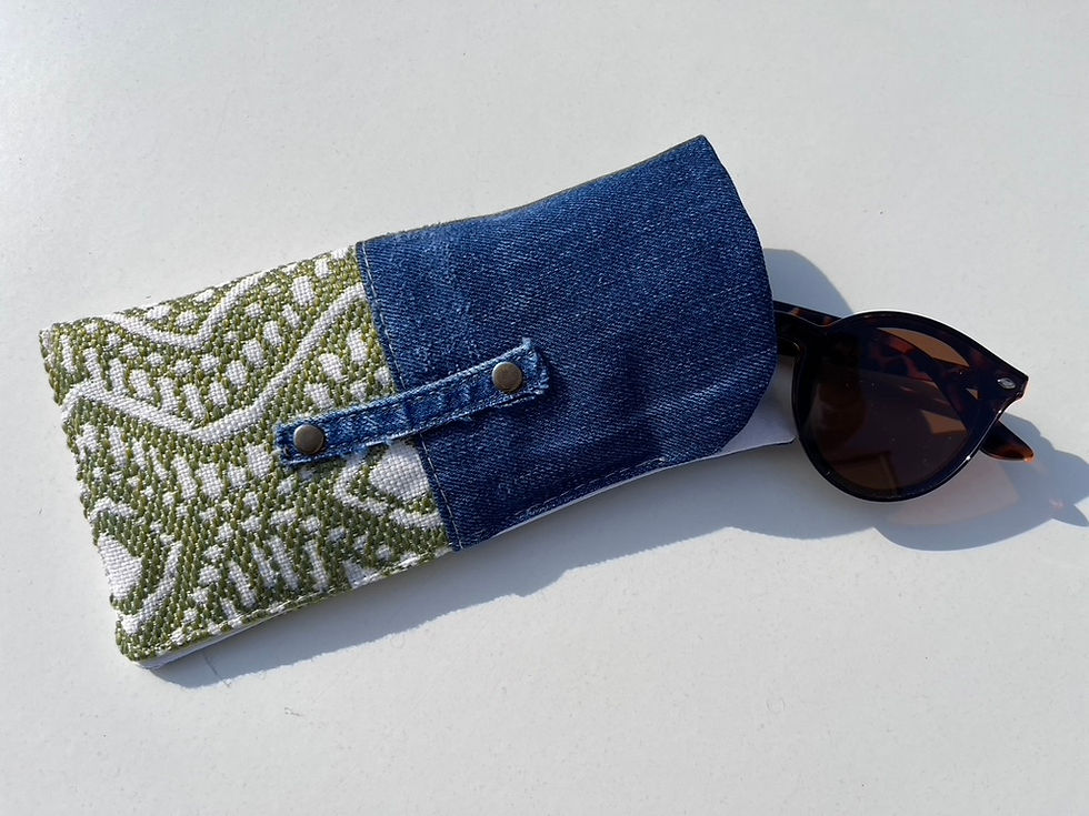Miniature : POCHETTE LUNETTES "OLIVA" - LEELOA - FAIT MAIN - CREATION ARTISANALE