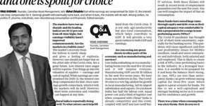 Interview with Business Standard on current market scenario