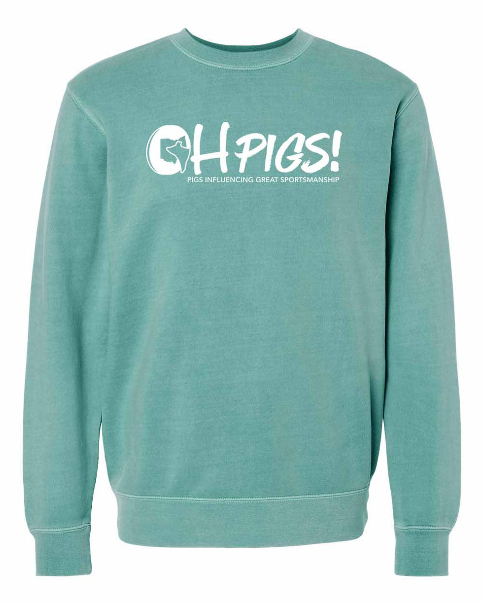 Thumbnail: OH Pigs - Comfort Pigment-Dyed Crew - Adult - PRM3500 - Logo