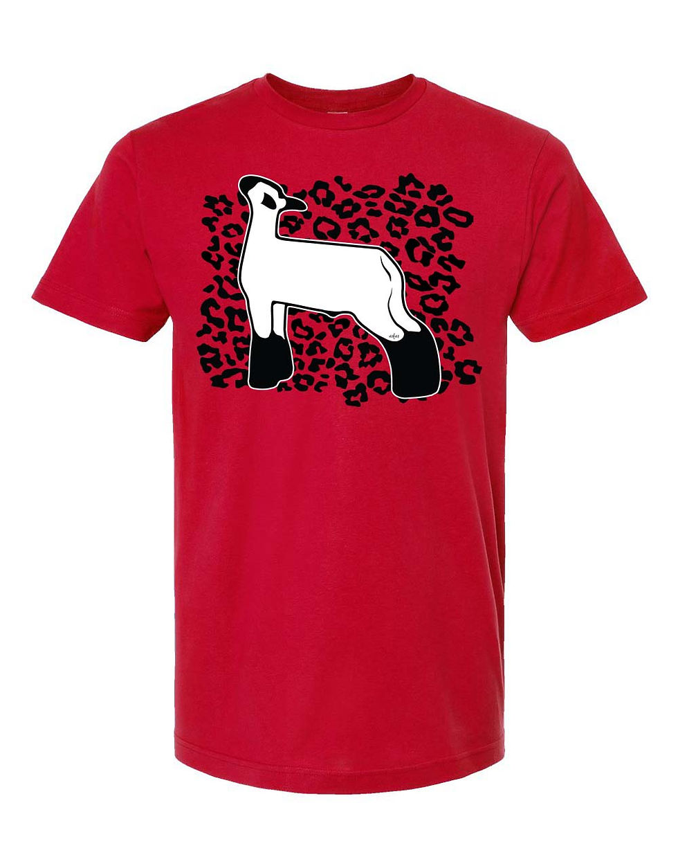 Thumbnail: Black and White Leopard Lamb - Adult/Youth - T-Shirt/Long Sleeve/Crew/Hoodie