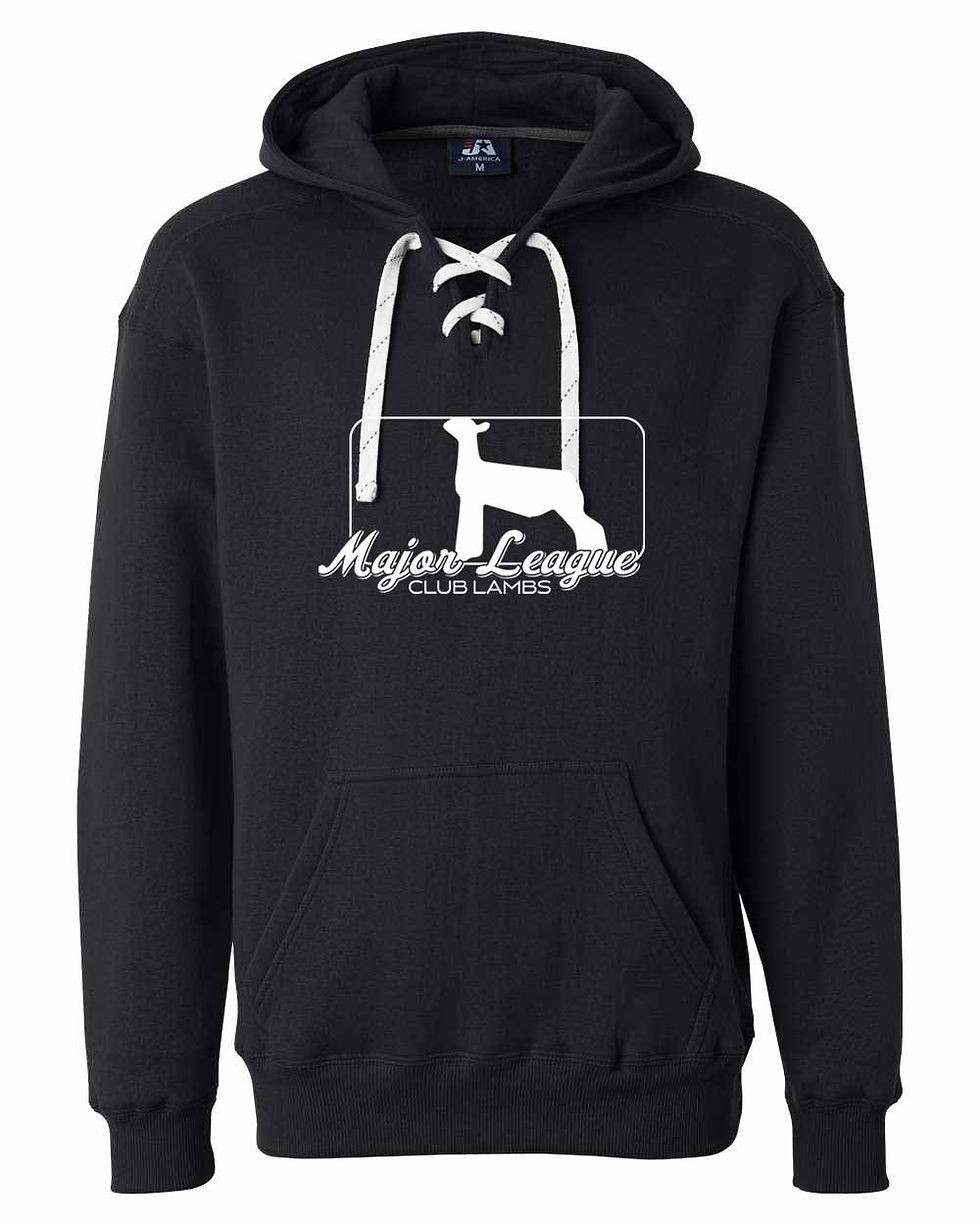 Thumbnail: Major League - Adult/Unisex - Lace Up Hoodie - JA8830 - White