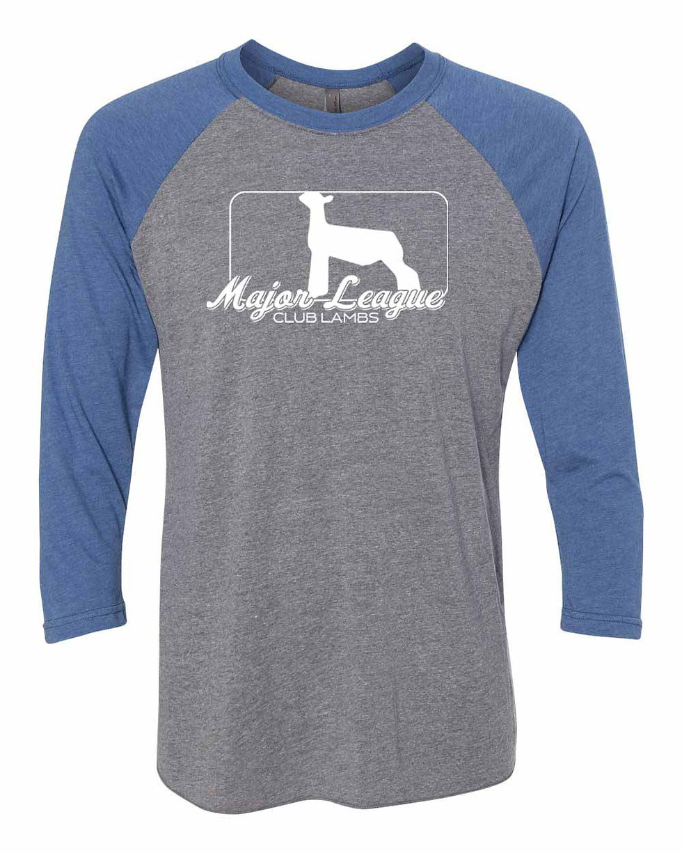 Thumbnail: Major League - Raglan - Adult/Unisex - 6051 - White