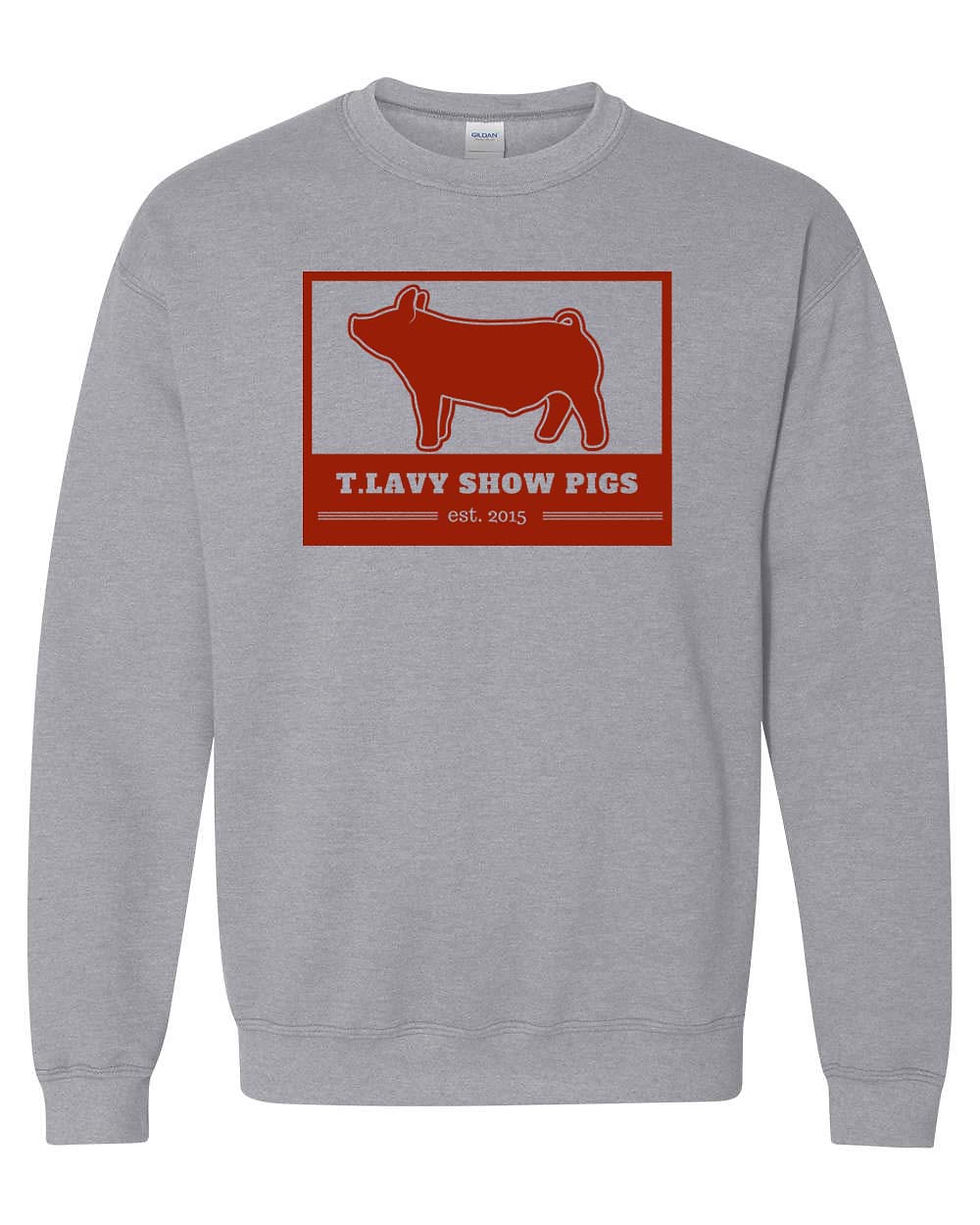 Thumbnail: T.Lavy Show Pigs - Crew - Toddler/Youth/Adult/Unisex - Gildan
