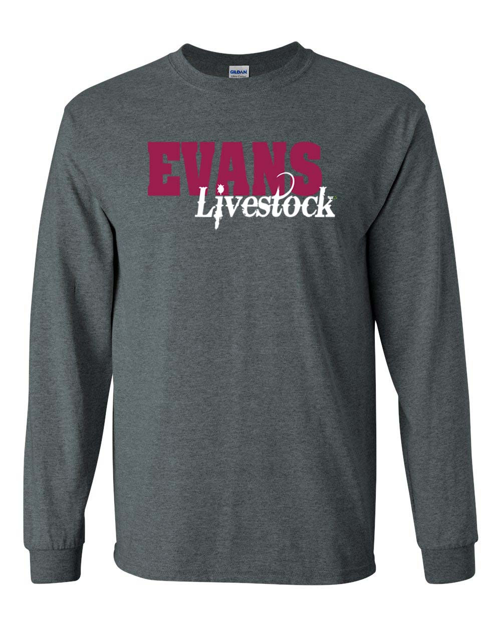 Evans - Long Sleeve Tee - Adult/Youth/Unisex - Gildan - Red