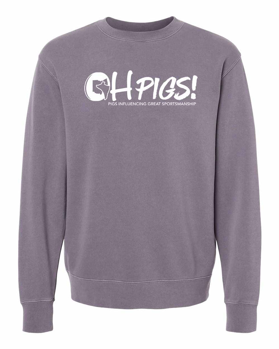 Thumbnail: OH Pigs - Comfort Pigment-Dyed Crew - Adult - PRM3500 - Logo