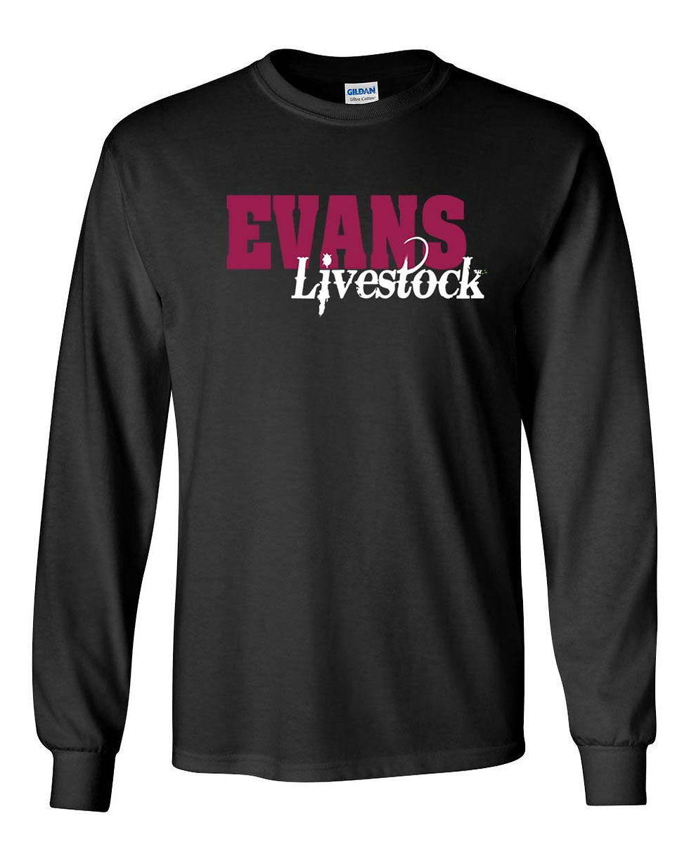 Thumbnail: Evans - Long Sleeve Tee - Adult/Youth/Unisex - Gildan - Red