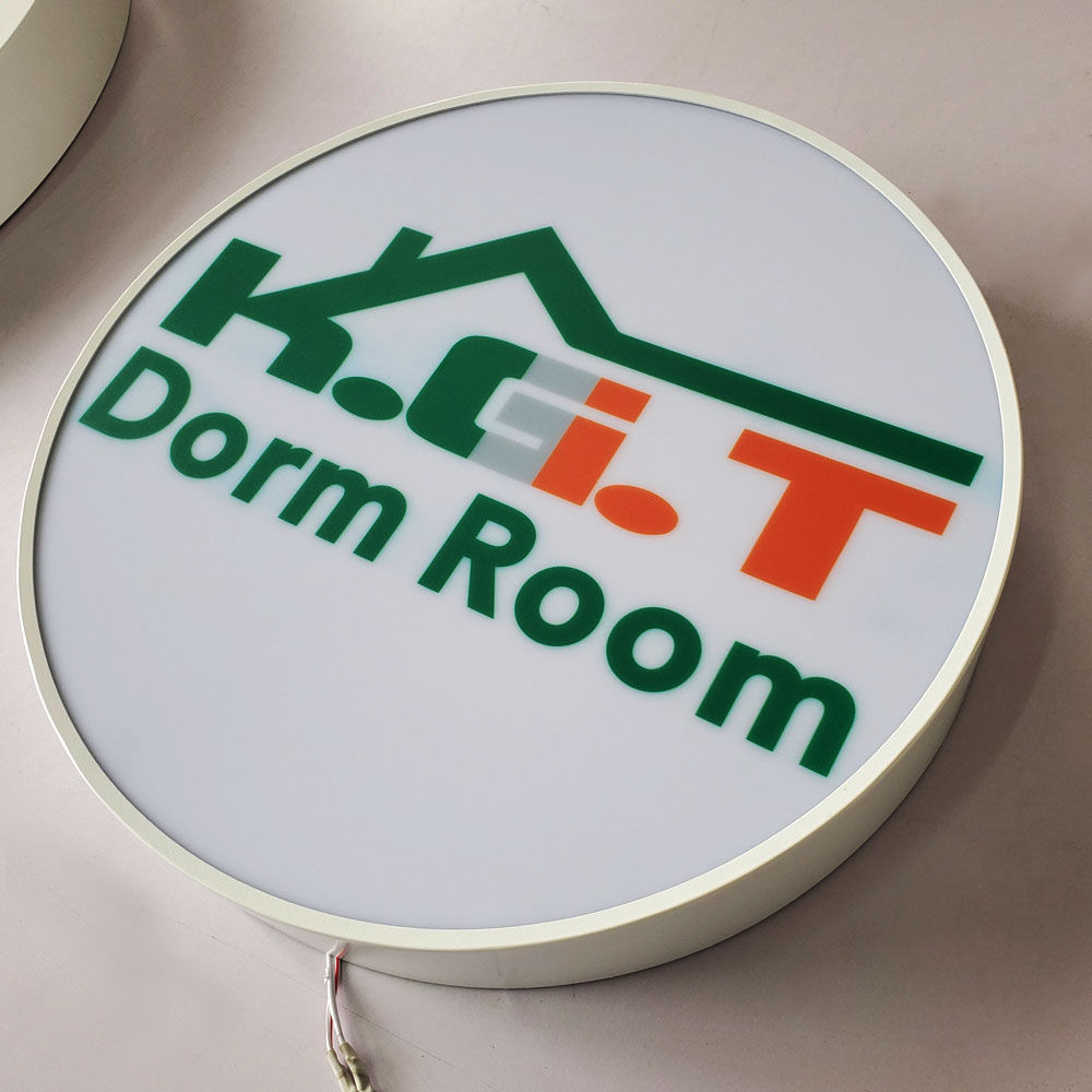 round logo display sign
