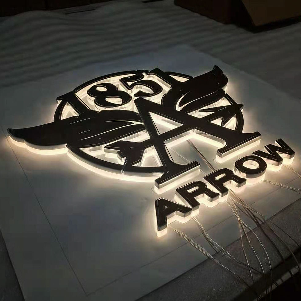 Thumbnail: 3d led display sign board backlit letter sign