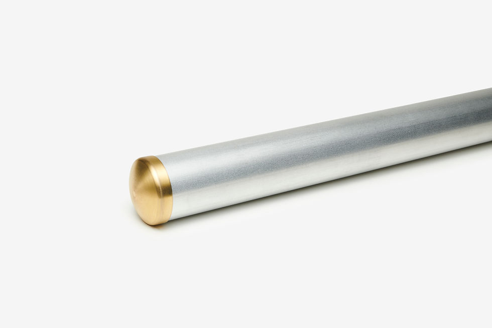 Thumbnail: 1 5/8" Mill Finish Tube with Machined Brass Hardware