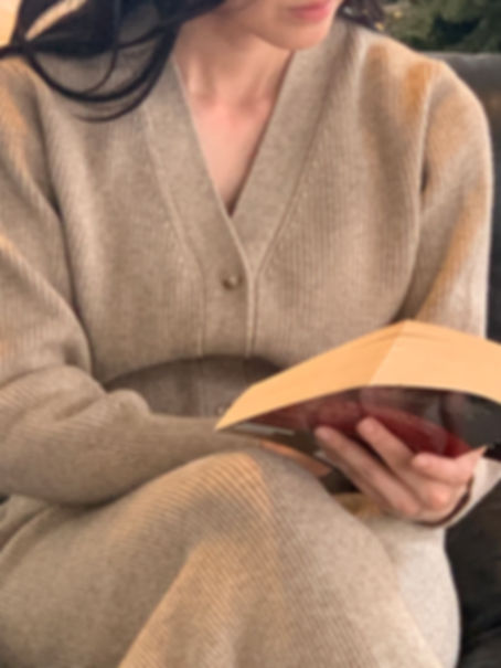 Cashmere Knit Set-Up - Beige