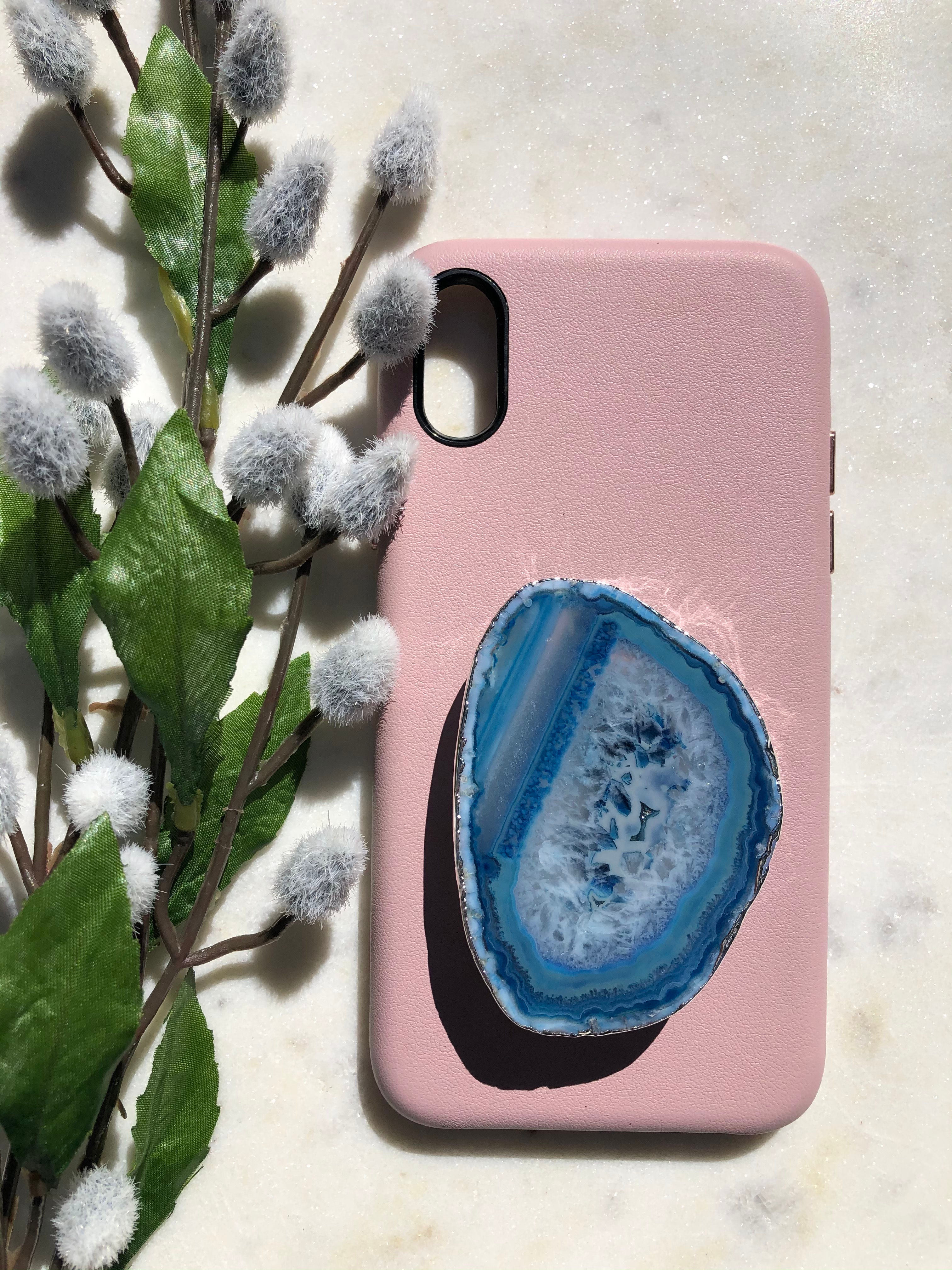 BLUE AGATE PHONE GRIP