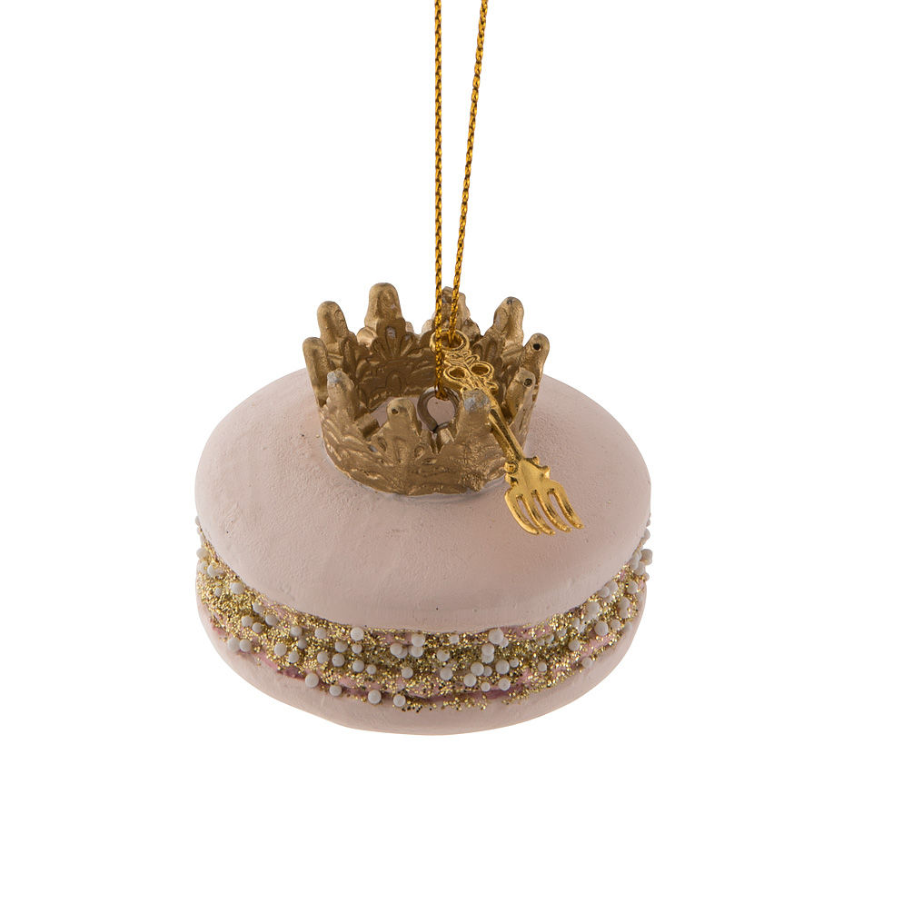 MACARON WITH CROWN ORNAMENT ~ PINK