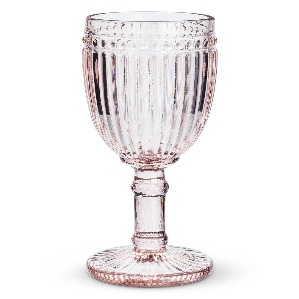 DOT AND PANEL PINK GOBLET