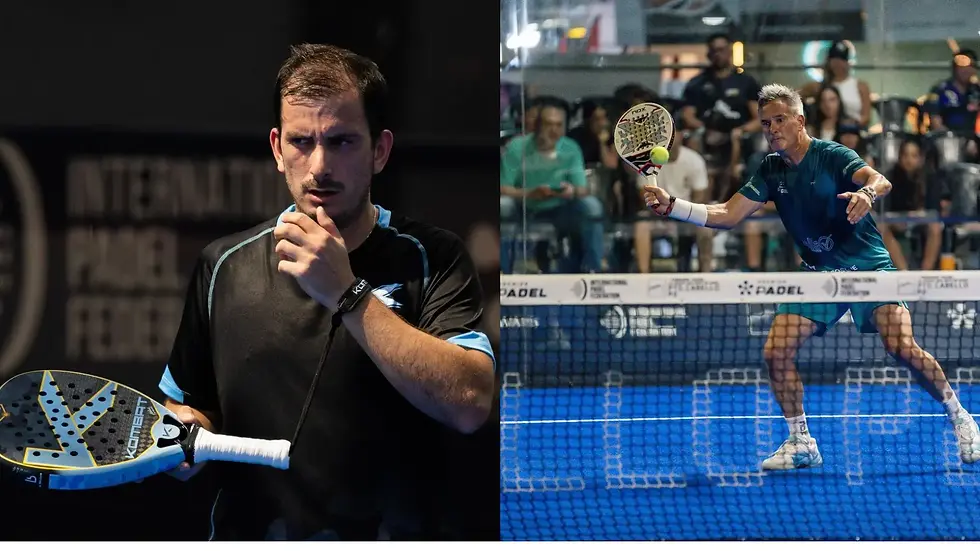 Juan Cruz Belluati und Miguel Lamperti beim Padel Spiel