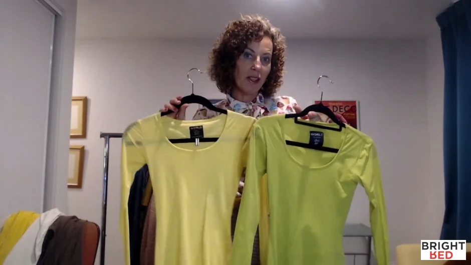 World Green and Yellow Mesh Tops