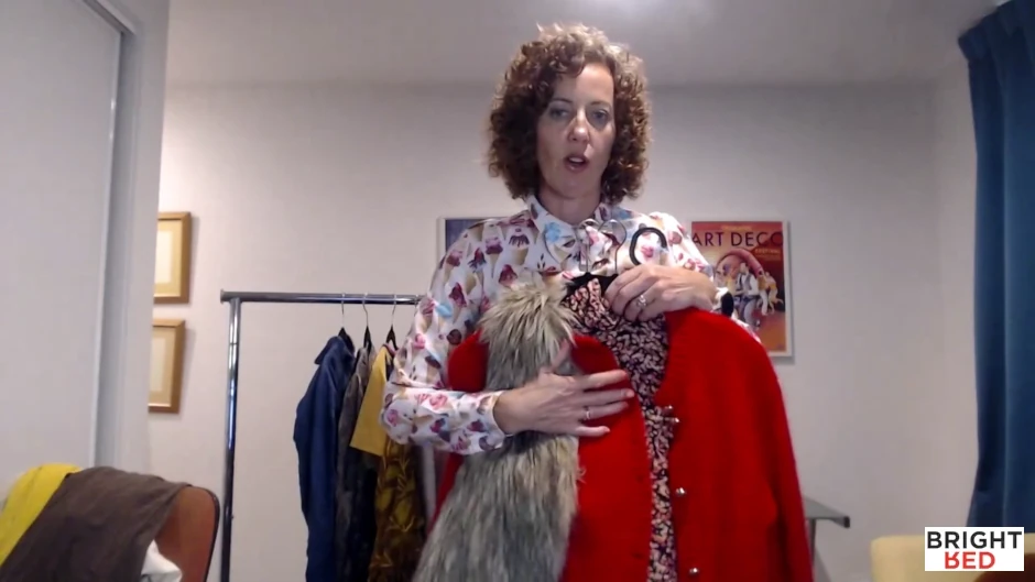 H&M Skivvy with Ruby Cardigan and Fluffy Vest