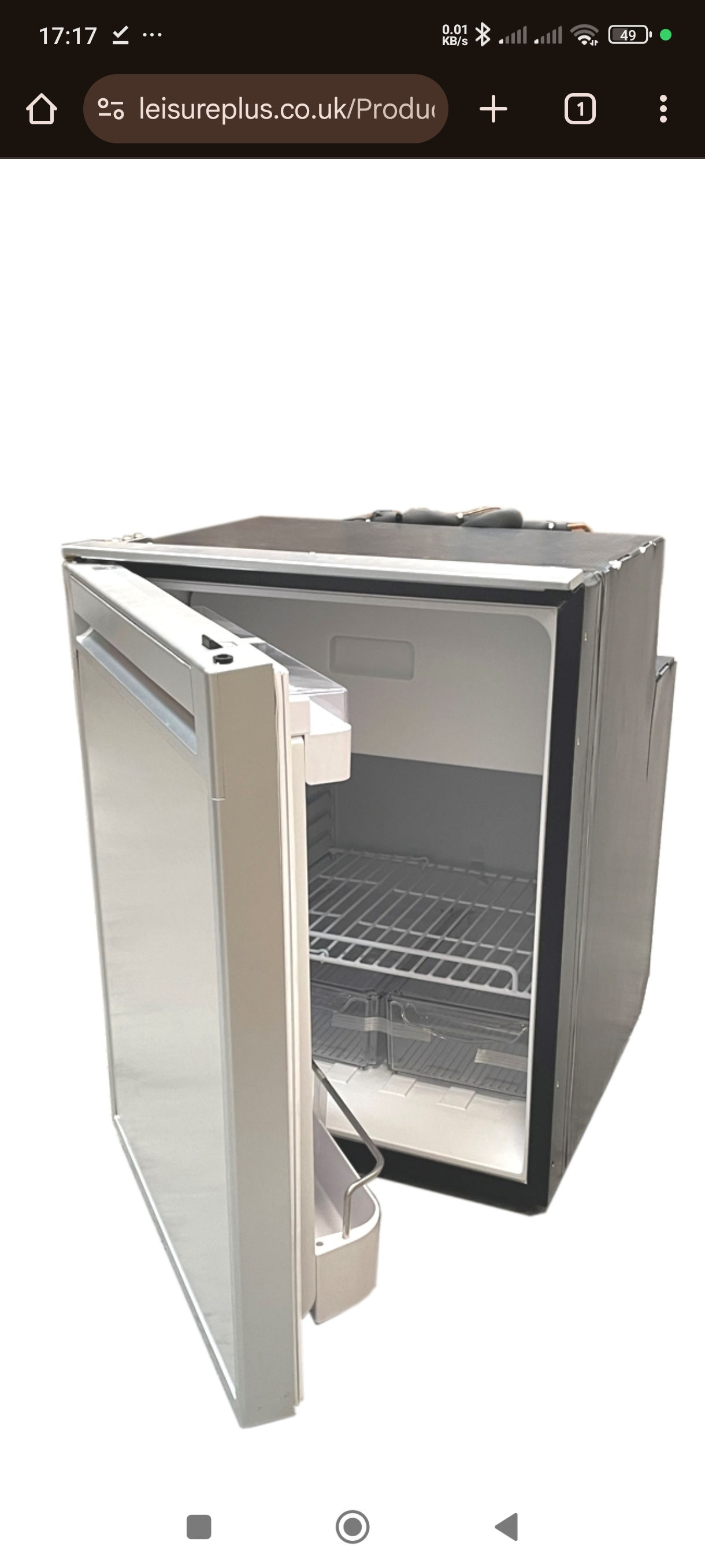 50l compressor fridge silver or black 