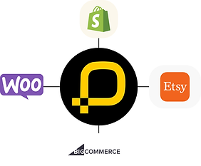 E-Commerce Platform such as woocommerce, shopify, etsy, big commerce