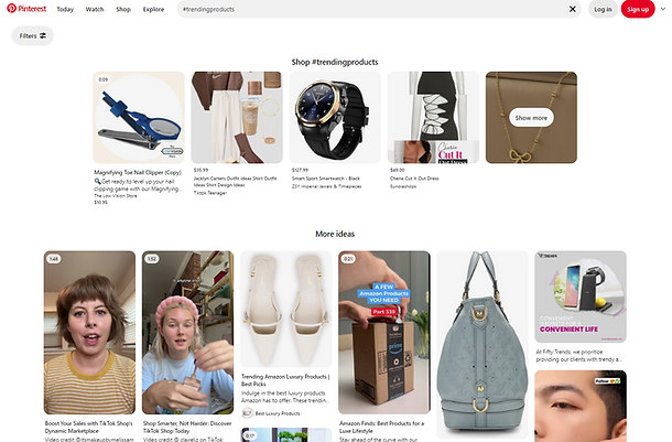 trending products pinterest hashtag