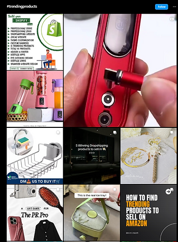 trending products instagram hashtag
