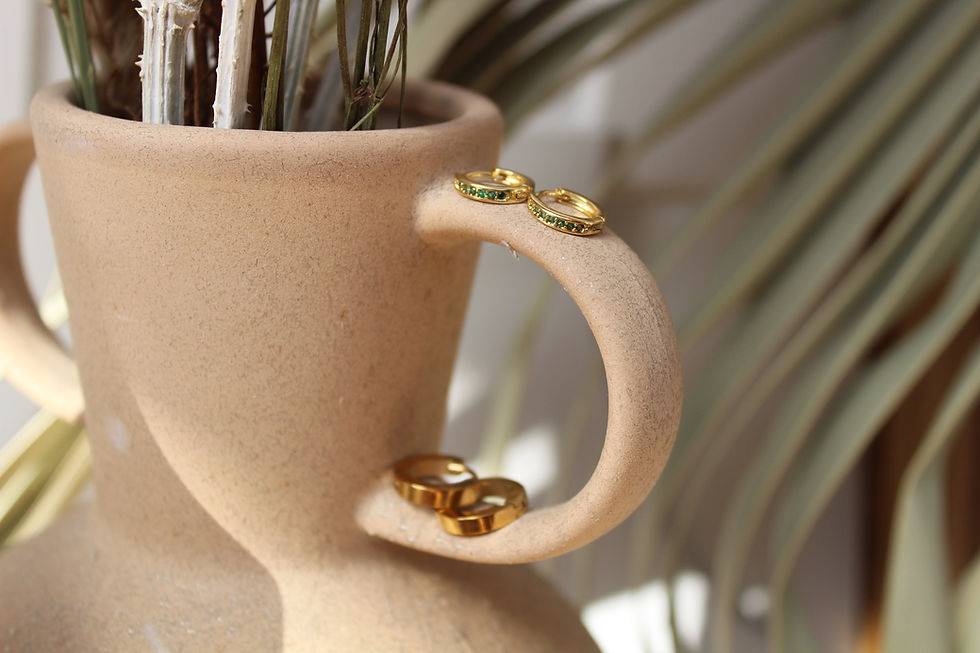 Thumbnail: EXCLUSIVE LINE - RUMI HOOPS - EMERALD