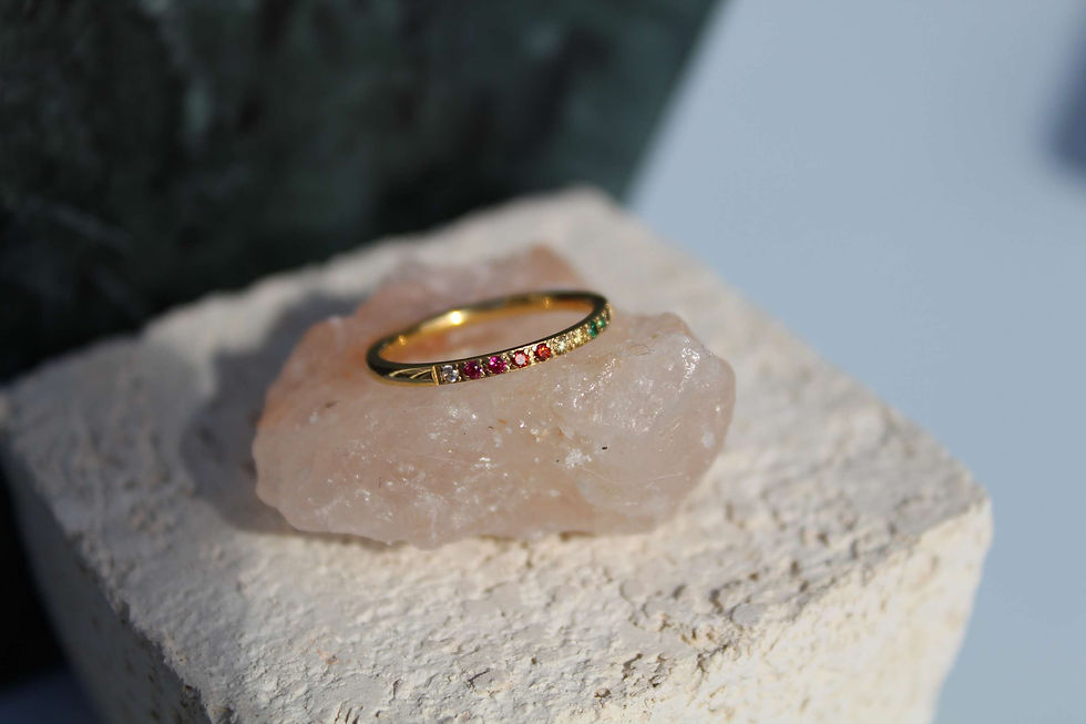 Thumbnail: DAINTY RAINBOW RING - 3 SIZES