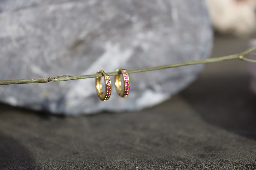 Thumbnail: STUDIO  COLLECTION - RUMI HOOPS - PINK