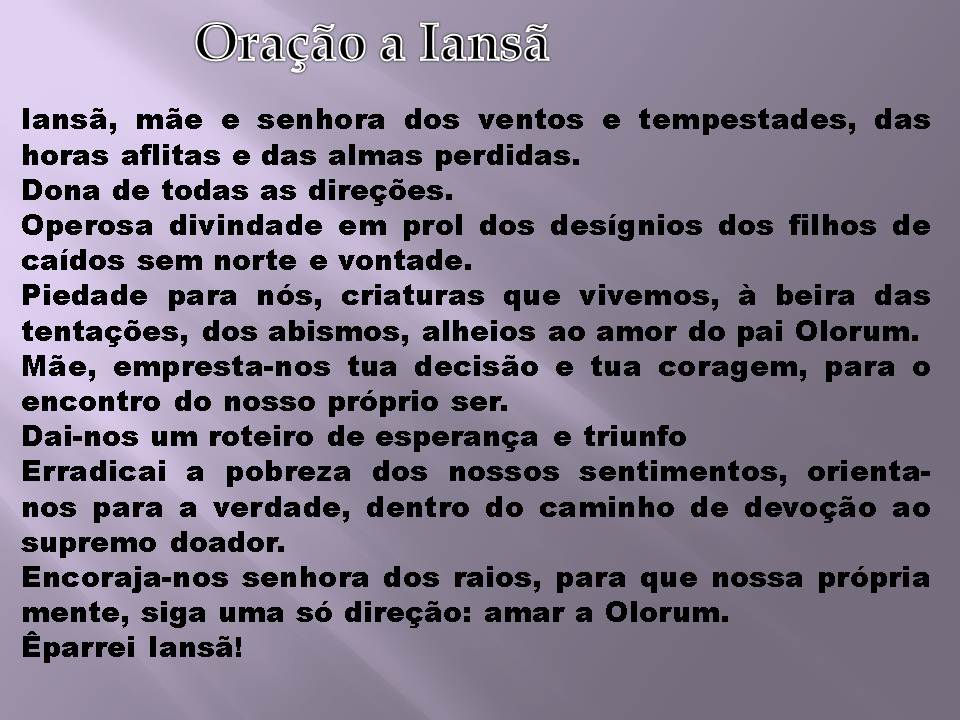 Oracao a Iansa