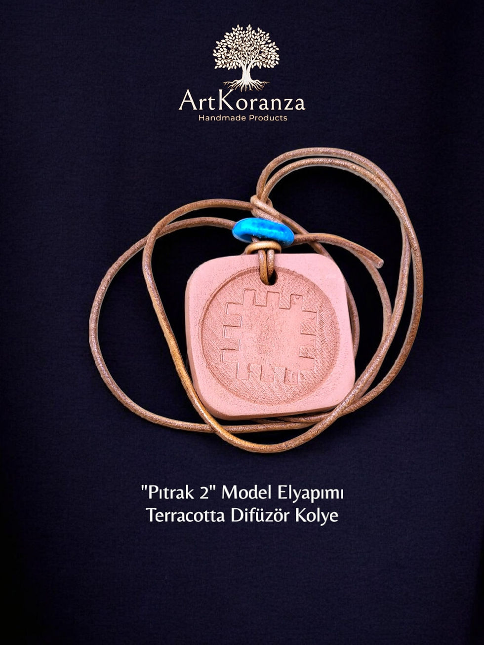 Küçük resim: Pıtrak2 Model Elyapımı Terracotta Difüzör Kolye
