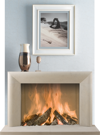 Bath Stone Fireplace Newstove 1