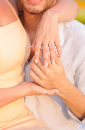 Close-up of an engagement ring